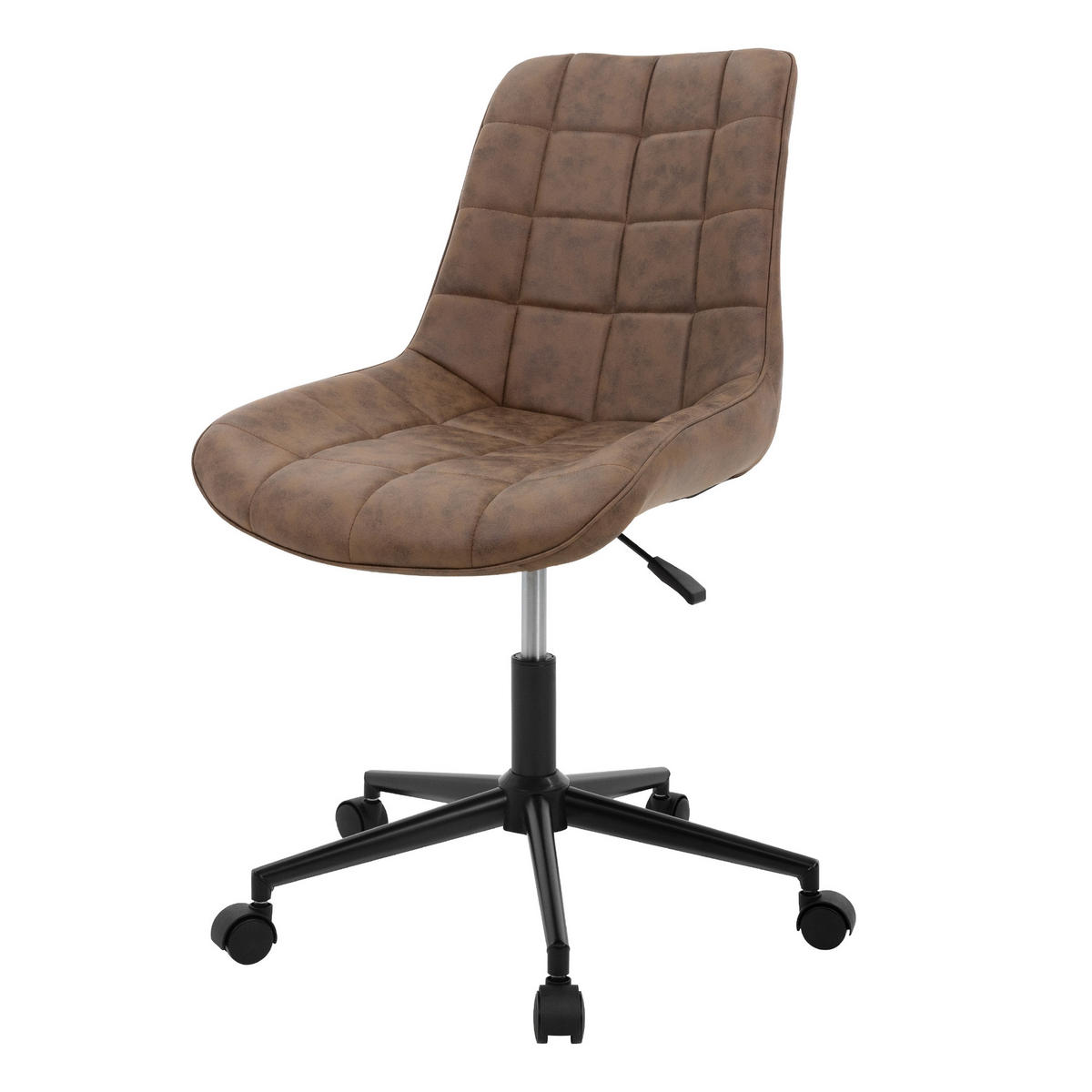 BÜROSTUHL Kunstleder braun - Braun, Metall (53/97/60cm) - ML-DESIGN