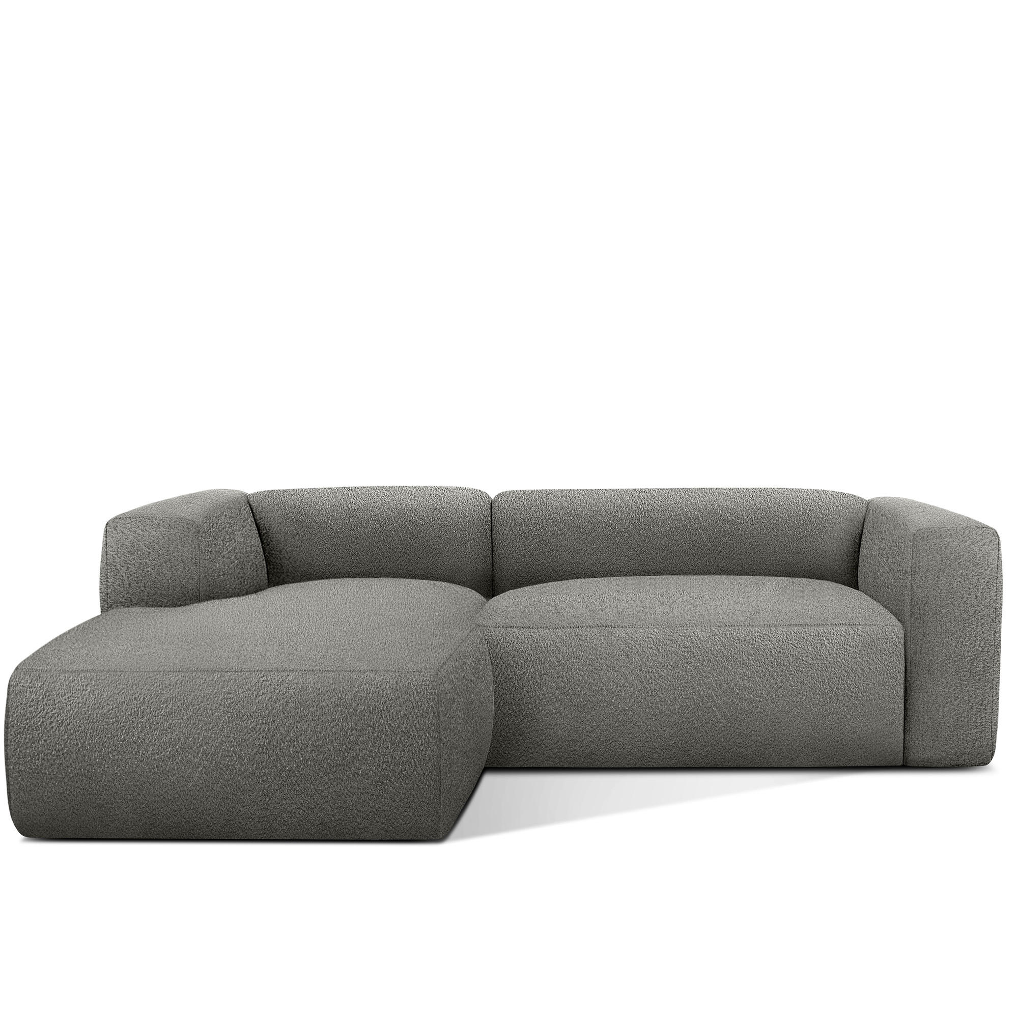 ECKSOFA LINKS BUFFO, Stahlgrau - Grau, Holz/Holzwerkstoff (225/176cm) - KONSIMO®