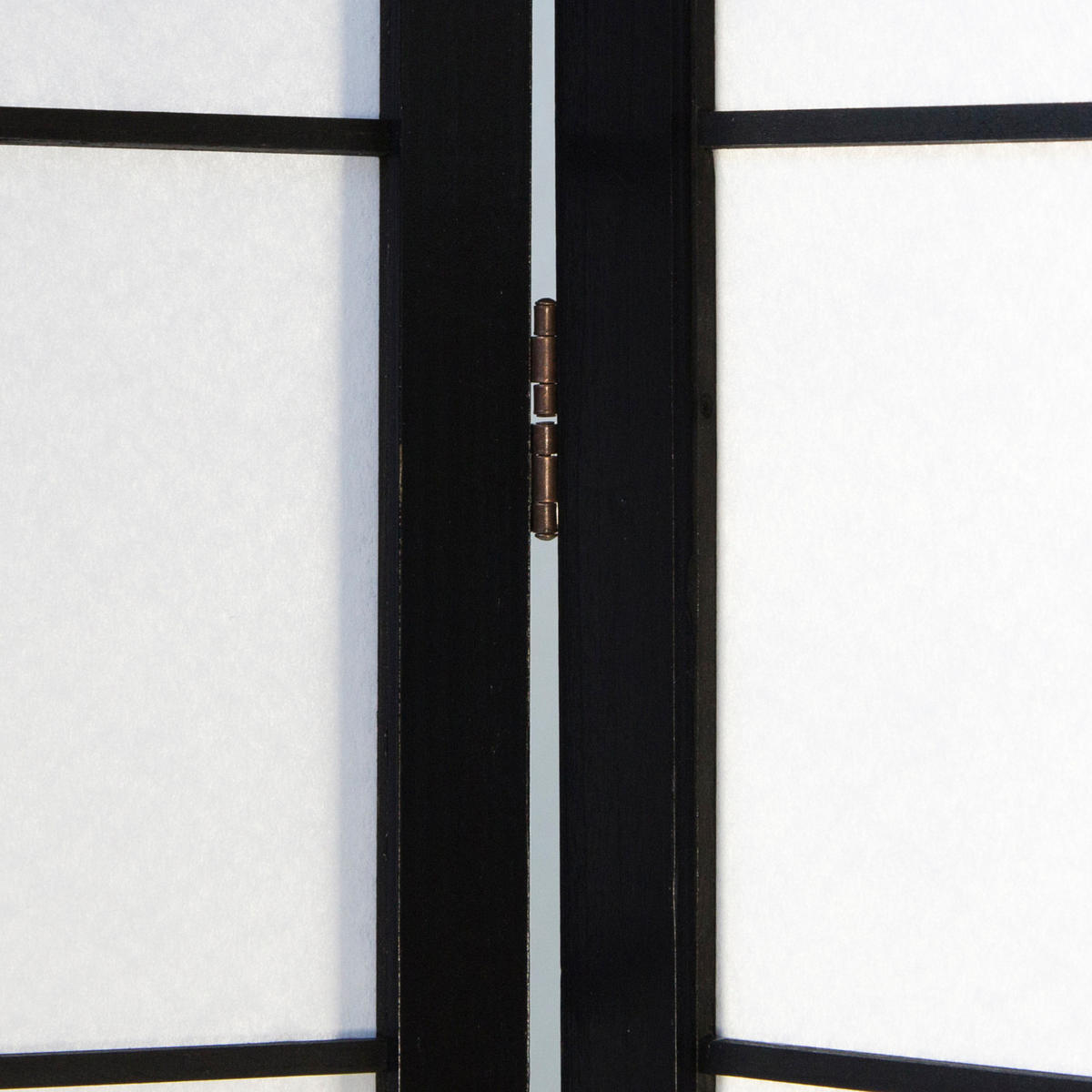 PARAVENT 4-tlg. 176/175 cm Schwarz Shoji - Schwarz, Holz (176/175/2cm) - Homestyle4u