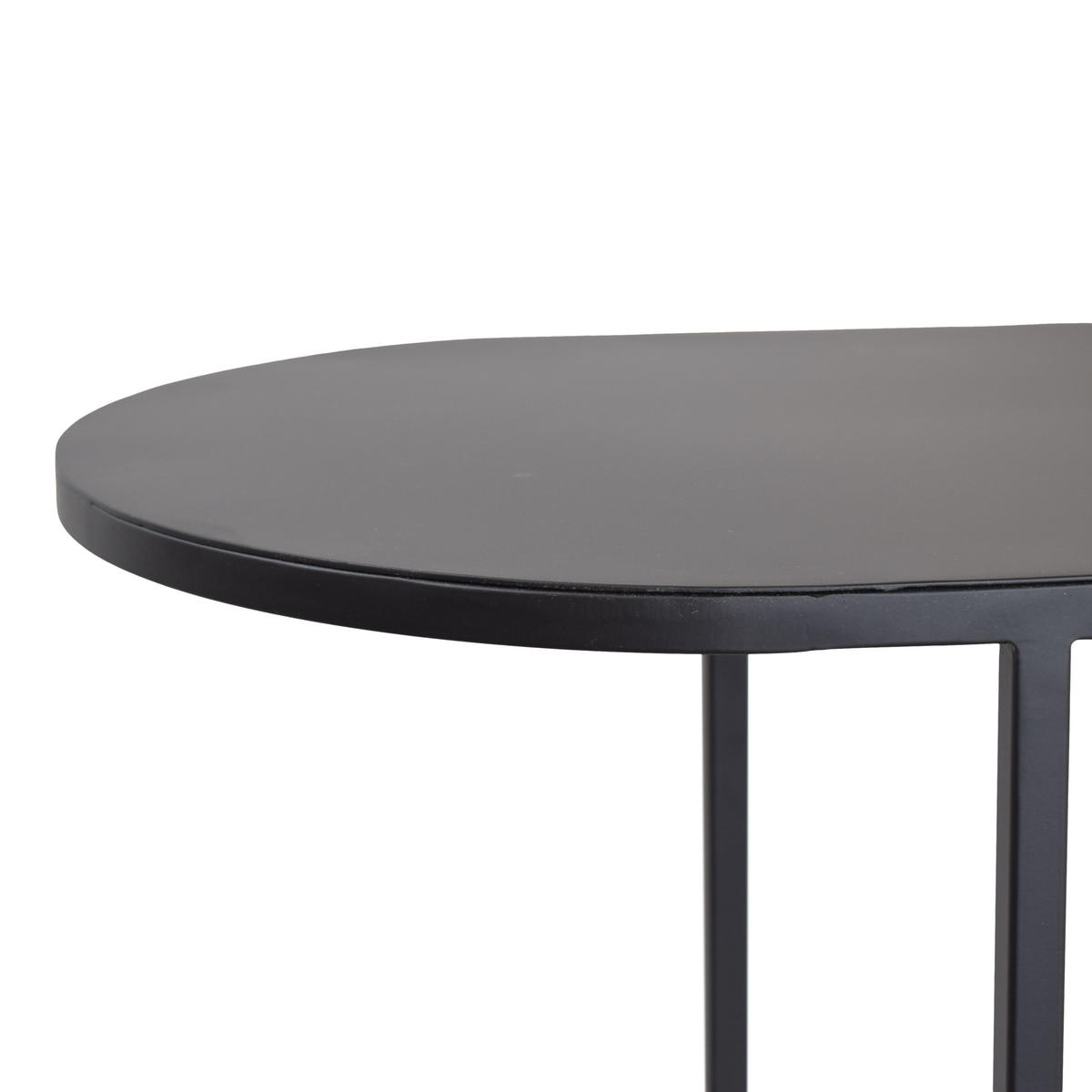 BEISTELLTISCH Britta Schwarz - Schwarz, Metall (30/70/77cm) - LOFT42
