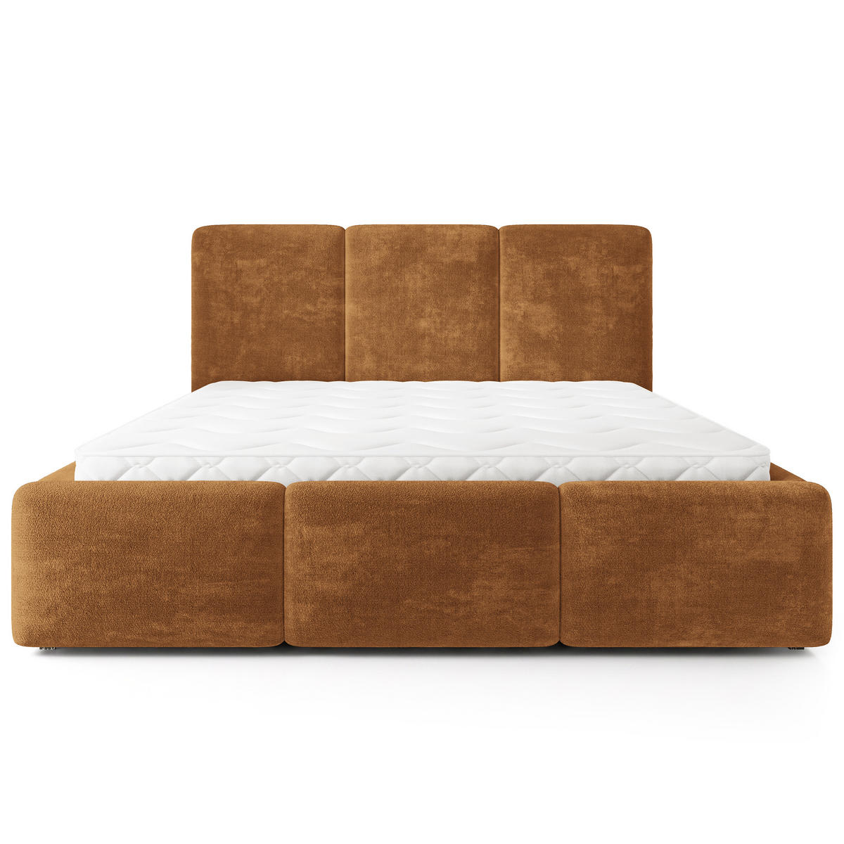 POLSTERBETT MORENA LM 160x200 cm mit Bettkästen - Hellbraun - Hellbraun, Holz (160/200cm) - MASSENO