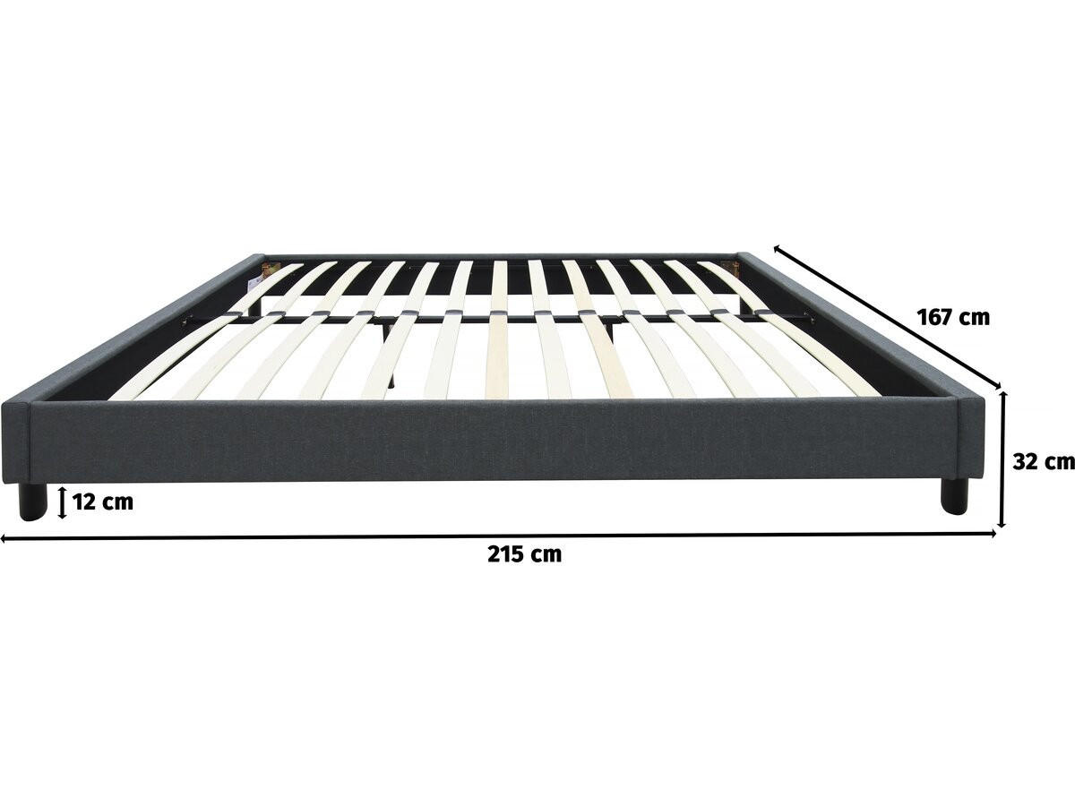 LATTENROST andy Grau - Grau, Textil (200/160cm) - Habitat Garten