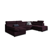 WOHNLANDSCHAFT Schlafsofa Anton - Violett, Holzwerkstoff/Textil (342/96/205cm) - Fun Möbel