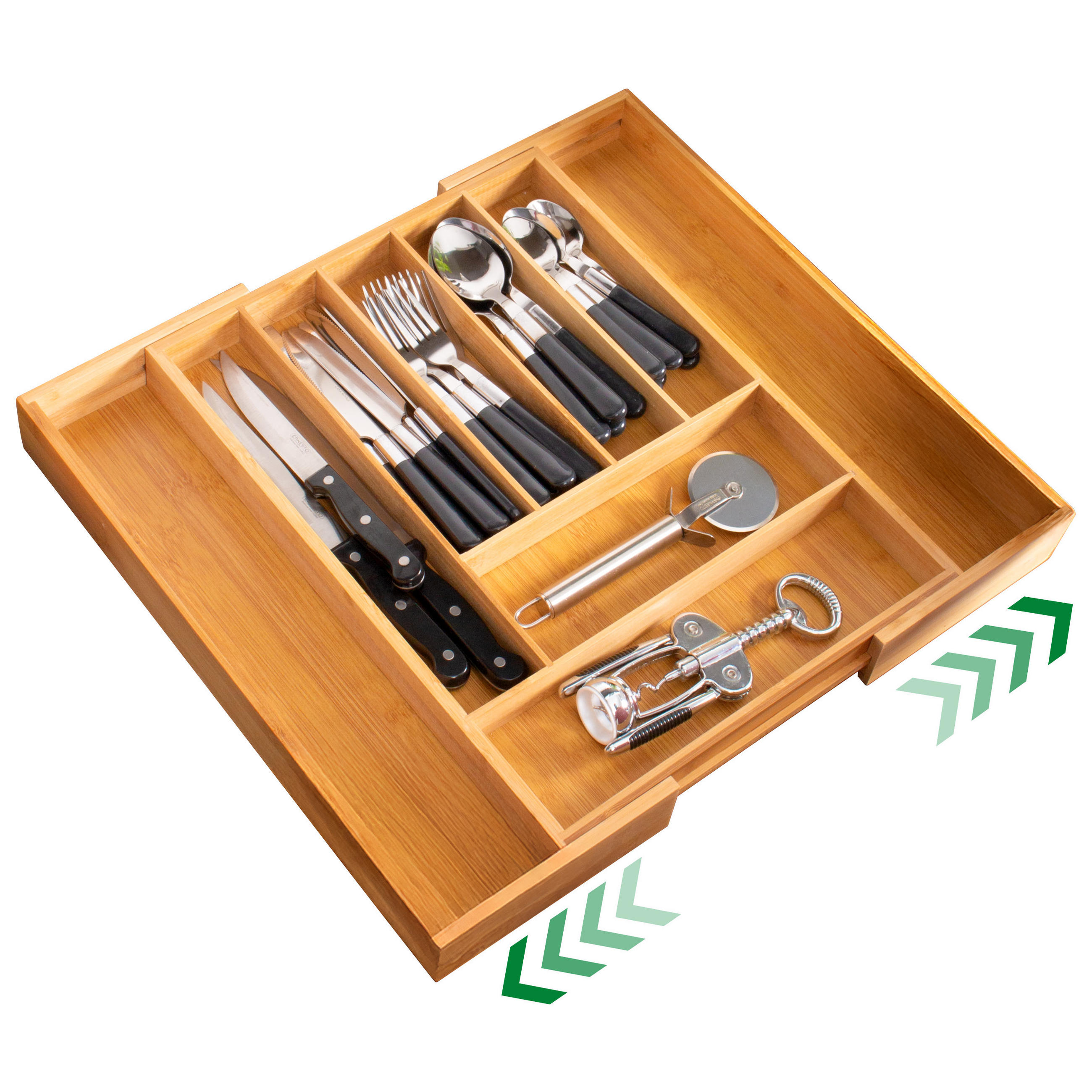 BESTECKKASTEN, Bambus - Braun, Holz (50/5/44.7cm) - bremermann