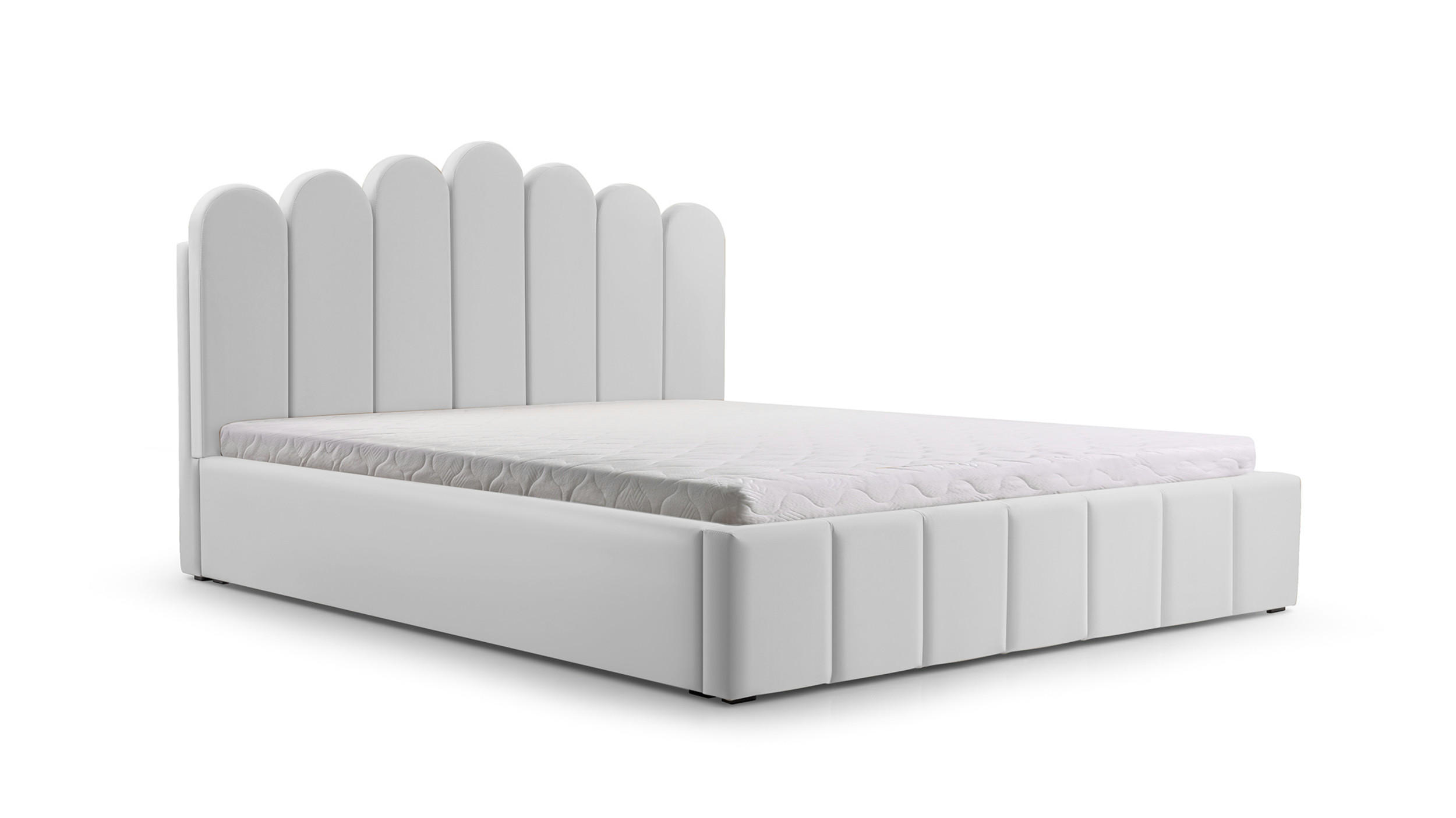 POLSTERBETT Bett 03 - 160x200 - Silver - Silberfarben, Holz/Textil (160/200cm) - Möblo