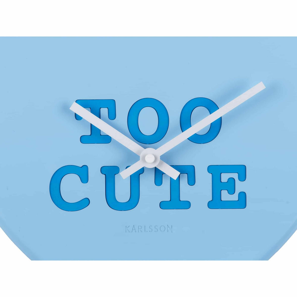 WANDUHR Heart Candy 27/30/27 cm - Blau, Kunststoff (30/27/27cm) - Karlsson