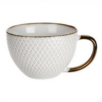 BECHER Muster 4 460 ml 15/11,6/7,6 cm - Beige, Keramik (0.46L) - Siaki