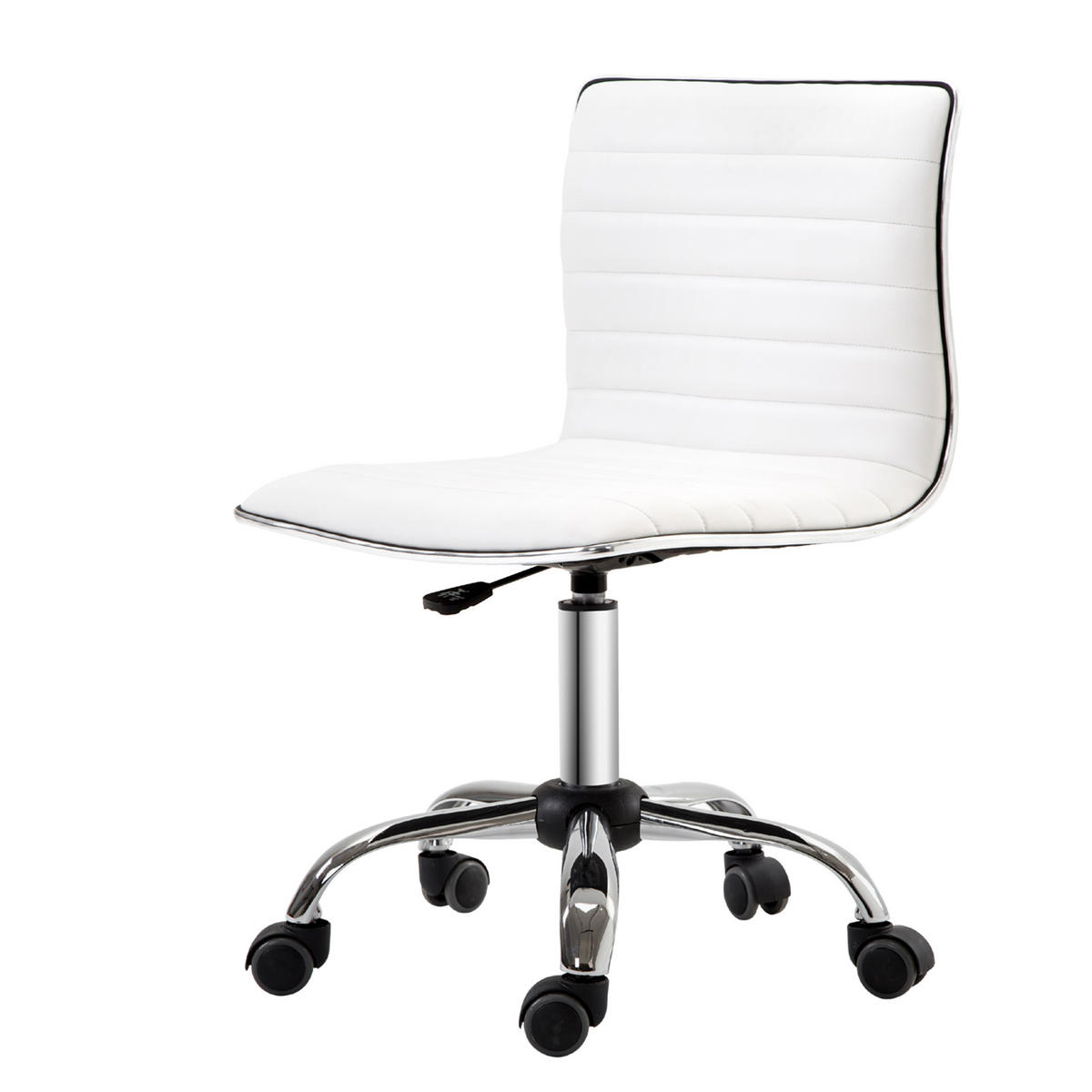 DREHSTUHL DE-05072 Höhenverstellbar mit Kunstleder Weiß - Weiß, Metall (52/90/48cm) - ComfortXL