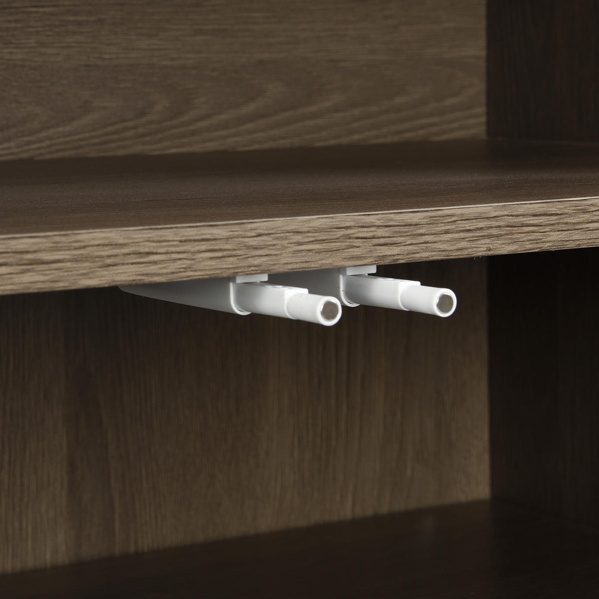 SCHUHSCHRANK DE-37946 mit Sitzbank und verstellbaren Regalen Grau - Grau, Holzwerkstoff (140/110/35cm) - ComfortXL