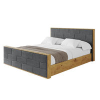 POLSTERBETT mit Bettkasten, Fußteil und Lattenrost, Boxbett mit Matratze H3/H4 - ENZO8-Z 120x200 Dunkelgrau - Anthrazit, Holzwerkstoff/Textil (120/200cm) - ALTDECOR