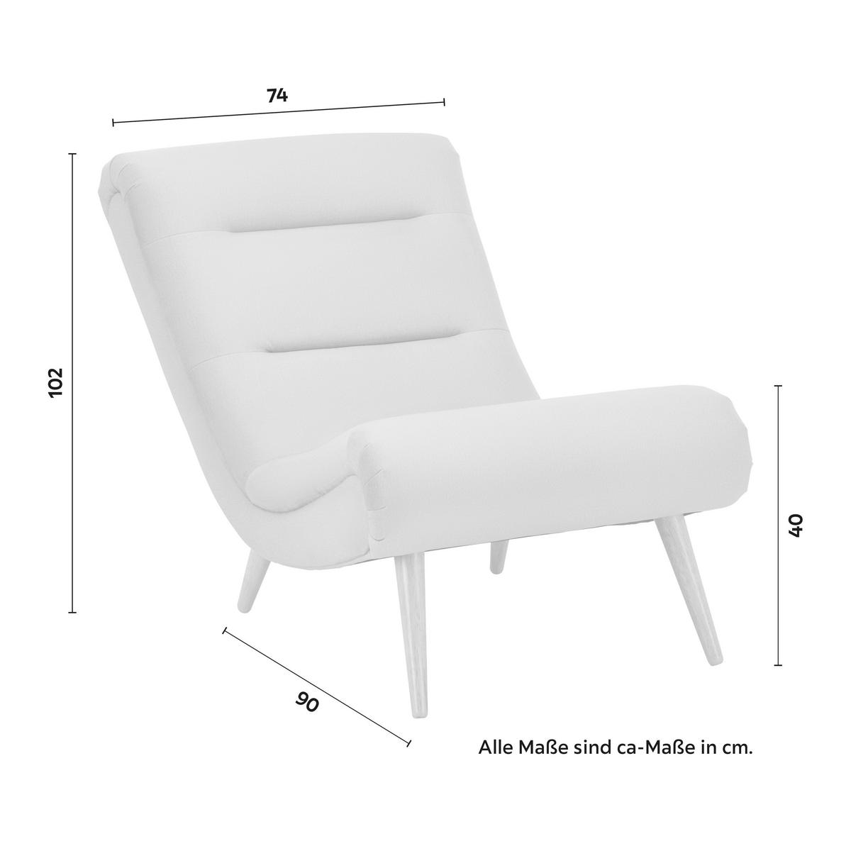 SESSEL Jan Hellgrau Samt - Hellgrau, Holz (102/74/90cm) - Bessagi Home
