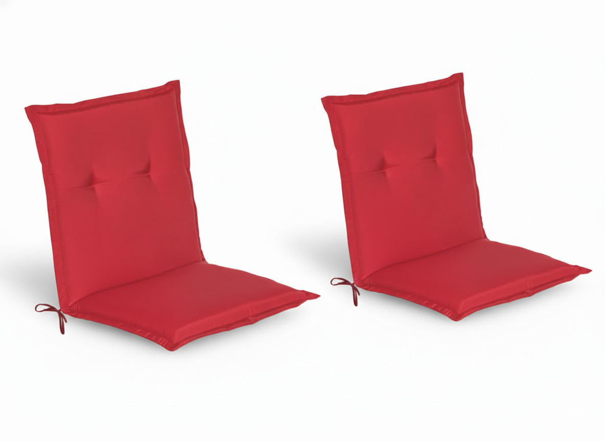 NIEDERLEHNERAUFLAGE Loft NL 100x50x6cm Rot (2tlg) - Rot, Textil (50/6/100cm) - Beautissu 