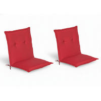 NIEDERLEHNERAUFLAGE Loft NL 100x50x6cm Rot (2tlg) - Rot, Textil (50/6/100cm) - Beautissu 