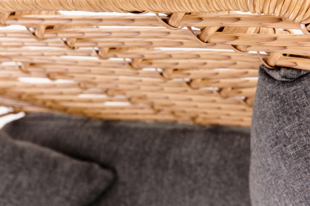 GARTENSOFA ABLA Boho, braun/grau - Braun/Grau, Kunststoff (96/70/120cm) - KONSIMO®