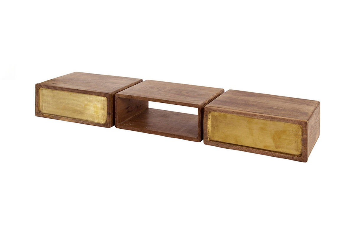 KONSOLENTISCH BRASY Holz - Naturfarben, Holz (30/123/15cm) - KAWOLA