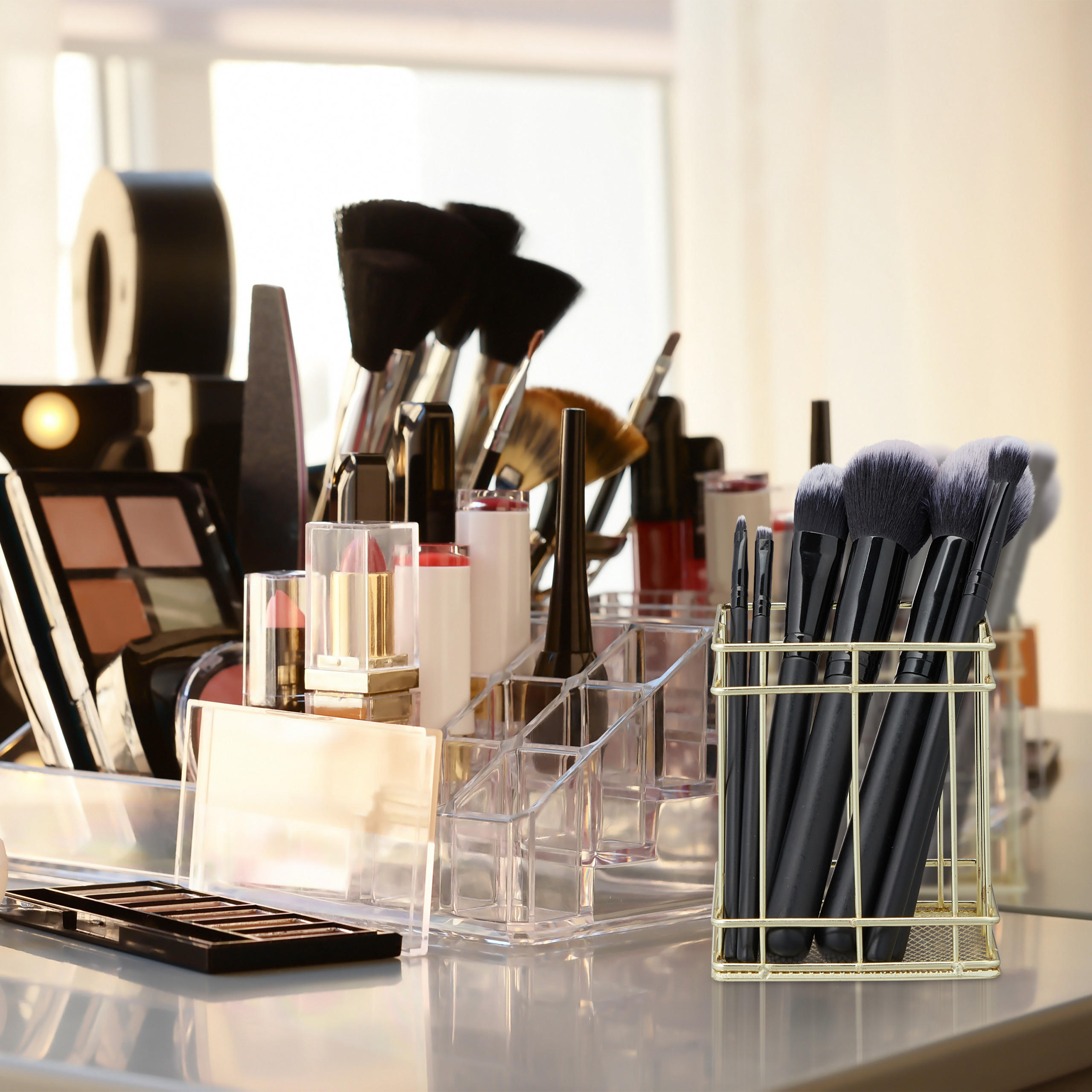 STIFTEHALTER - Goldfarben, Metall (9/9/10cm) - Relaxdays