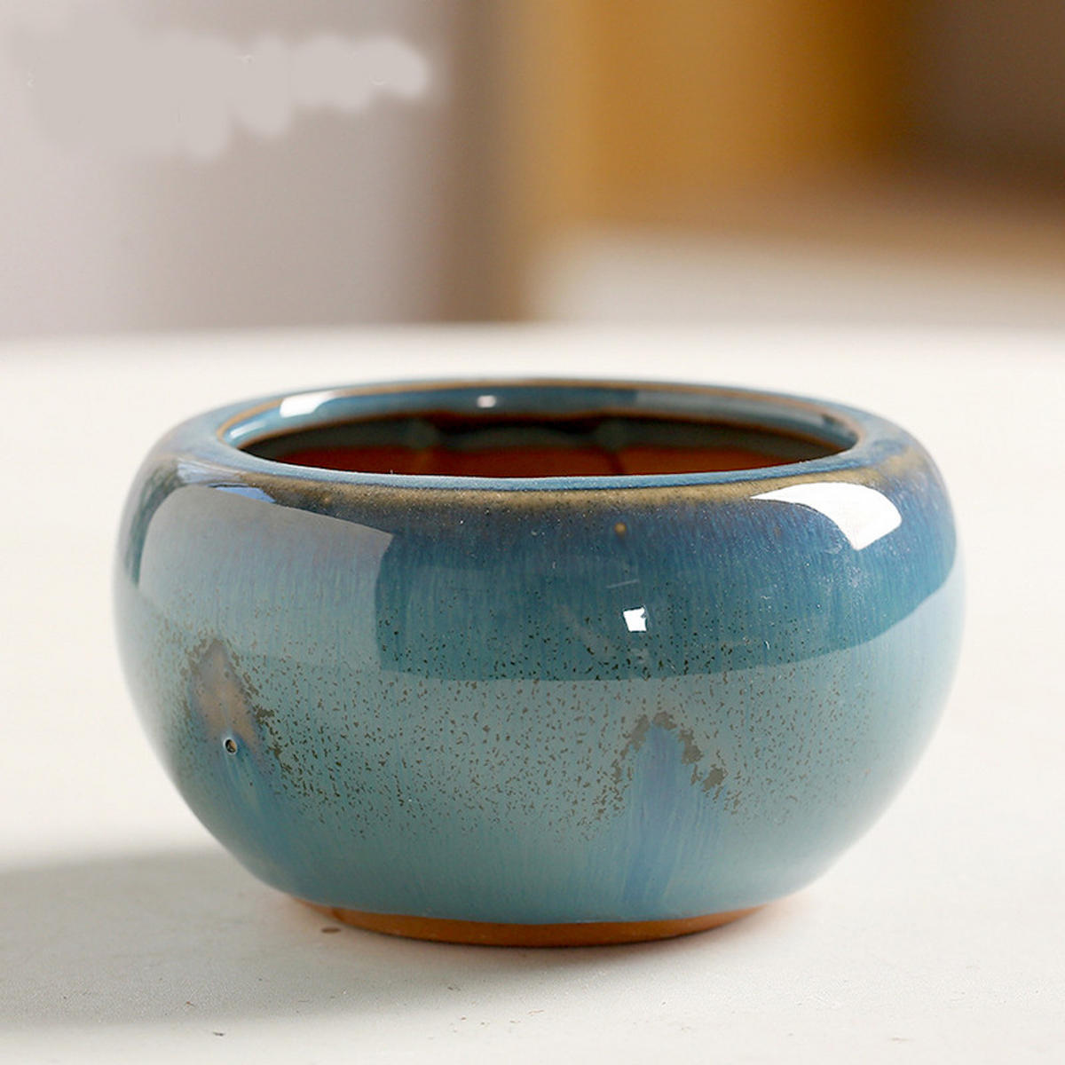 VASE 5,5 x 5,5 x 12,5 cm Keramik - Blau, Keramik (12.5cm) - LIBRATON