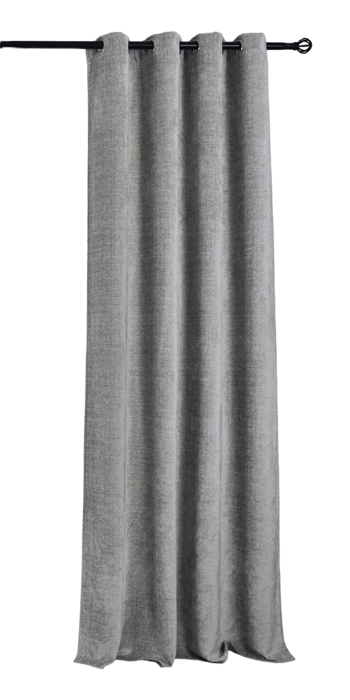 VORHANG NÜRNBERG HxB 245x135 cm Grau - Grau, Textil (135/245/245cm) - Gardinenbox