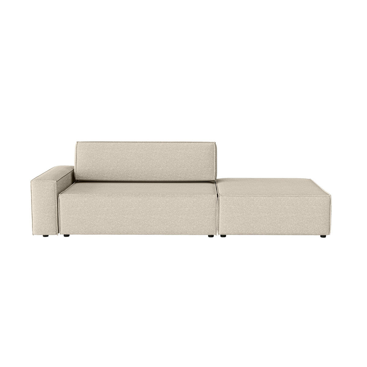 SCHLAFSOFA Lummo Si mit Schlaffunktion, Beige - Beige, Textil (263/70/100cm) - Fedve
