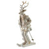 DEKOFIGUR Santa Lila Weiß 16x11x32,5 cm Kunststoff - Weiß, Kunststoff (11/32.5/16cm) - Mondex
