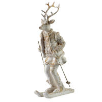 DEKOFIGUR Santa Lila Weiß 16x11x32,5 cm Kunststoff - Weiß, Kunststoff (11/32.5/16cm) - Mondex