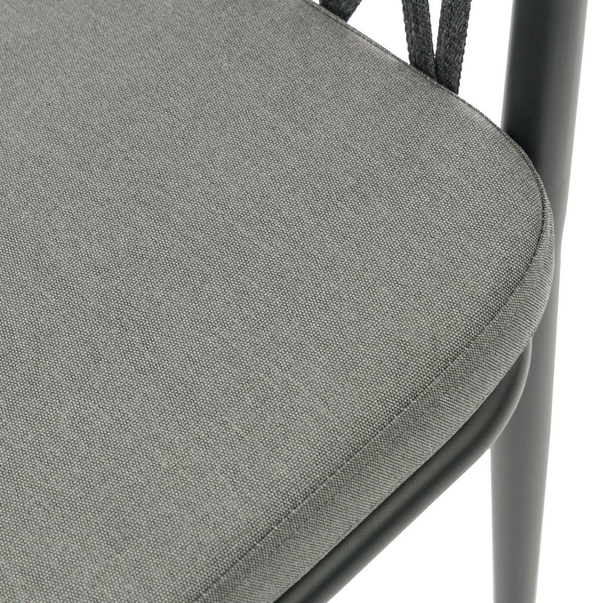 GARTENSTÜHLE SUNNY 6ER-SET - Grau, Textil/Metall (56/78/62cm) - IDIMEX