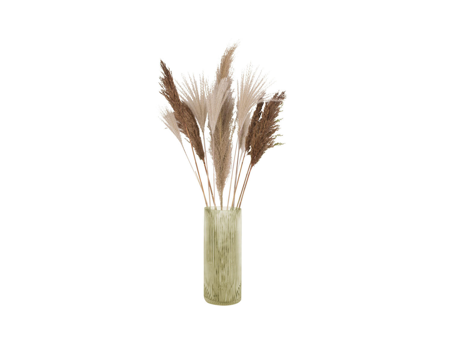 VASE Allure Straight Grün 12/12/30 cm - Grün, Glas (12/30cm) - Present Time