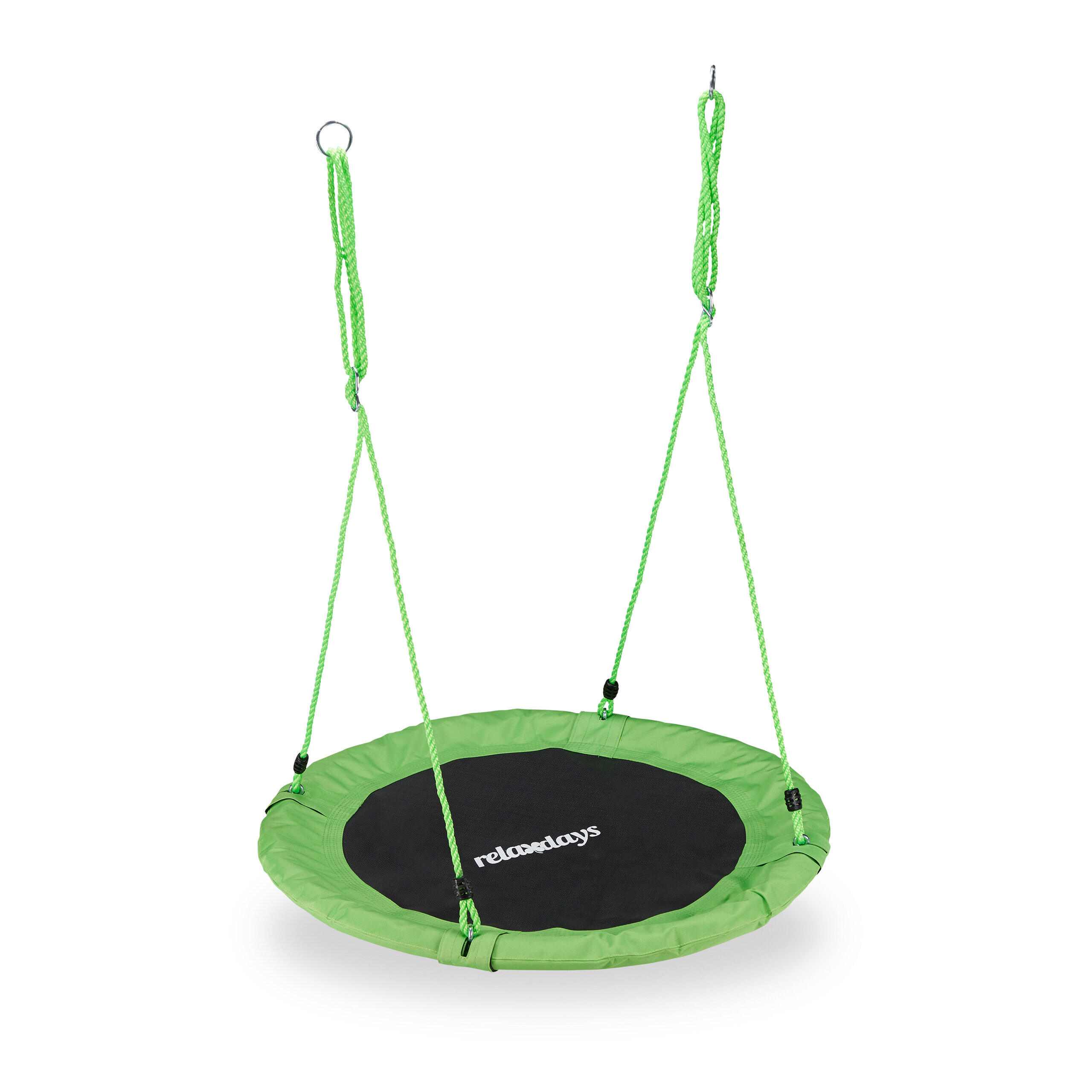 NESTSCHAUKEL Grün höhenverstellbar 90 cm - Multicolor, Kunststoff/Metall (90/150/90cm) - Relaxdays