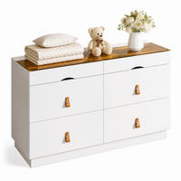 KUCHYŇSKÁ SKŘÍŇ v bílé barvě se 6 zásuvkami, do ložnice a obytných prostor, 120 × 40 × 78 cm - bílá, kov/kompozitní dřevo (120/78/40cm) - STILVORA