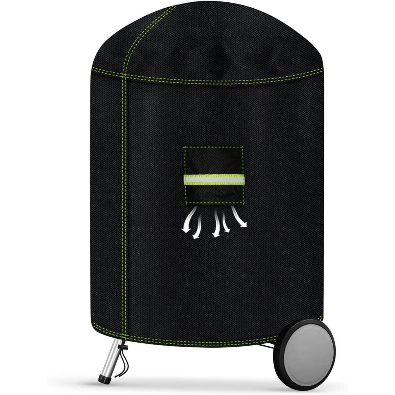 ABDECKHAUBE Kugelgrill 600D Oxford Gewebe Ø77 x 90 cm - Schwarz, Textil (77/90/77cm)