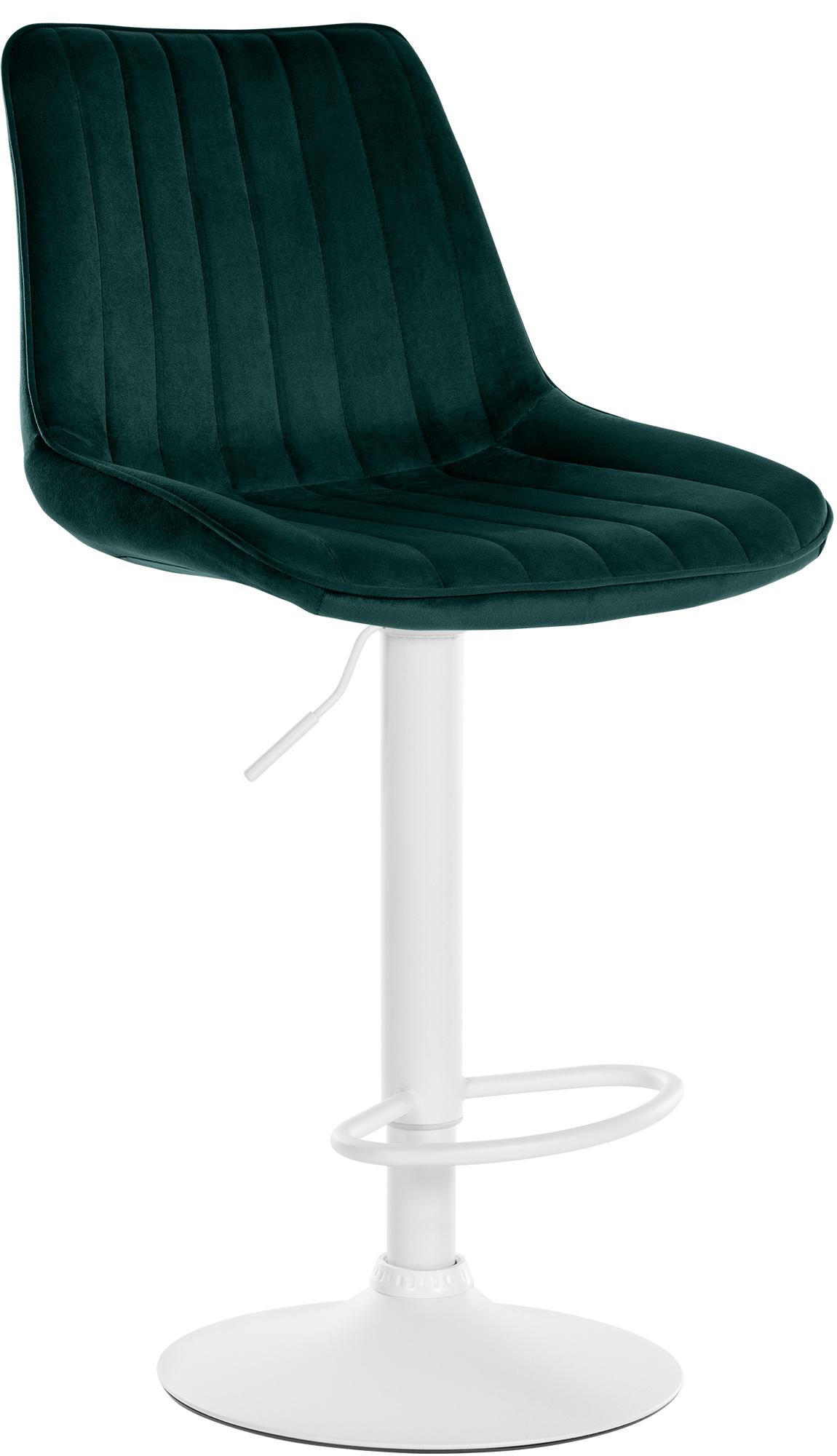 BARHOCKER Samt grün - Weiß/Grün, Textil/Metall (49.5/91/50cm) - CLP