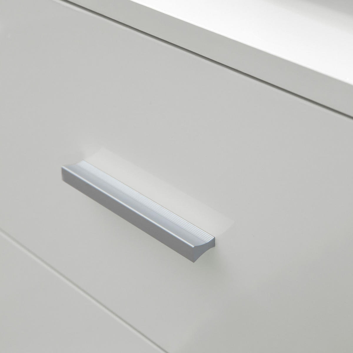 BADSCHRANK Weiß 60x65,5x33 cm mit Tür und Schubladen - Schwarz/Weiß, Holzwerkstoff (60/66/33cm) - KADIMA DESIGN