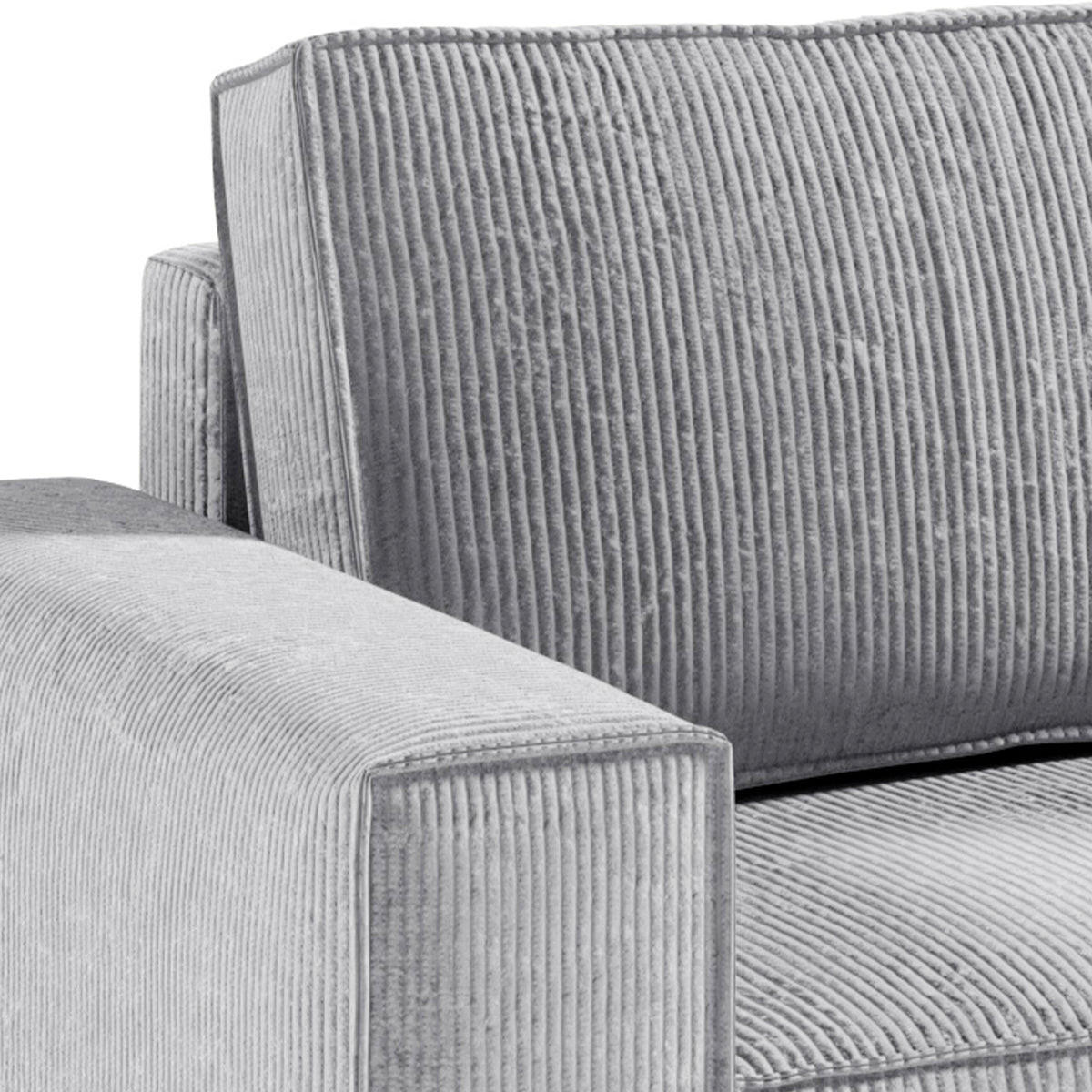 ECKSOFA Isaac 4 Sitzplätze Hellgrau - Grau, Holzwerkstoff (294/185cm) - Petits-meubles