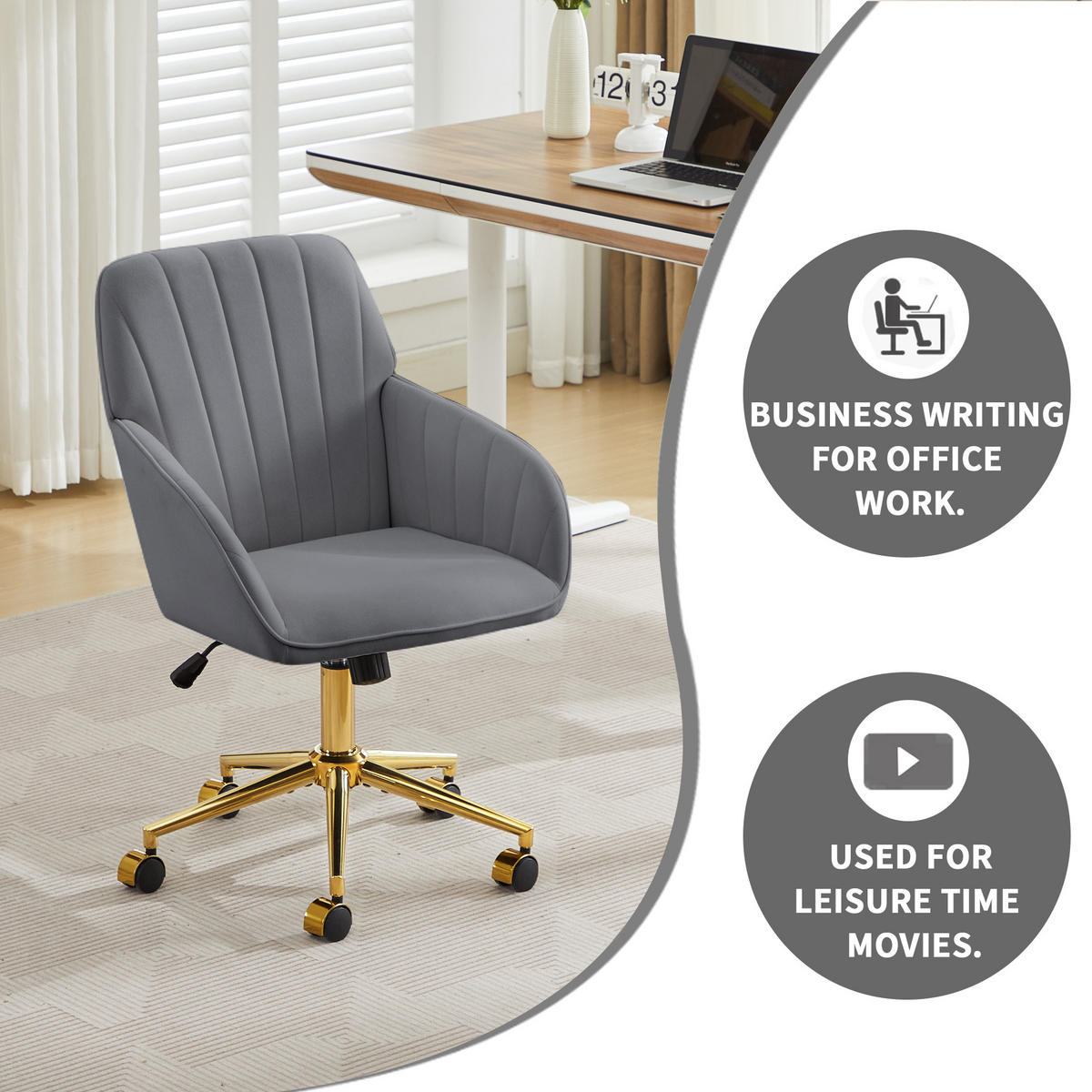 BÜROSTUHL Grau 62/60/97 cm - Grau, Metall (62/97/60cm) - PANGIVO