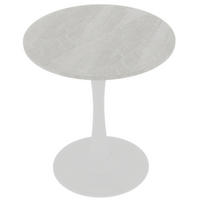 BARTISCH Ø70/75 cm mit Marmorplatte DE-39975 Weiß - Weiß, Metall (70/70/72cm) - ComfortXL