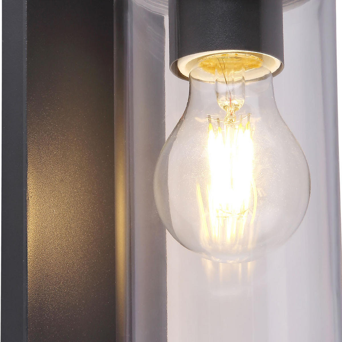 LED WANDLEUCHTE Aluminium Anthrazit - Anthrazit, Metall (13.8/8.9/25cm) - Globo Lighting