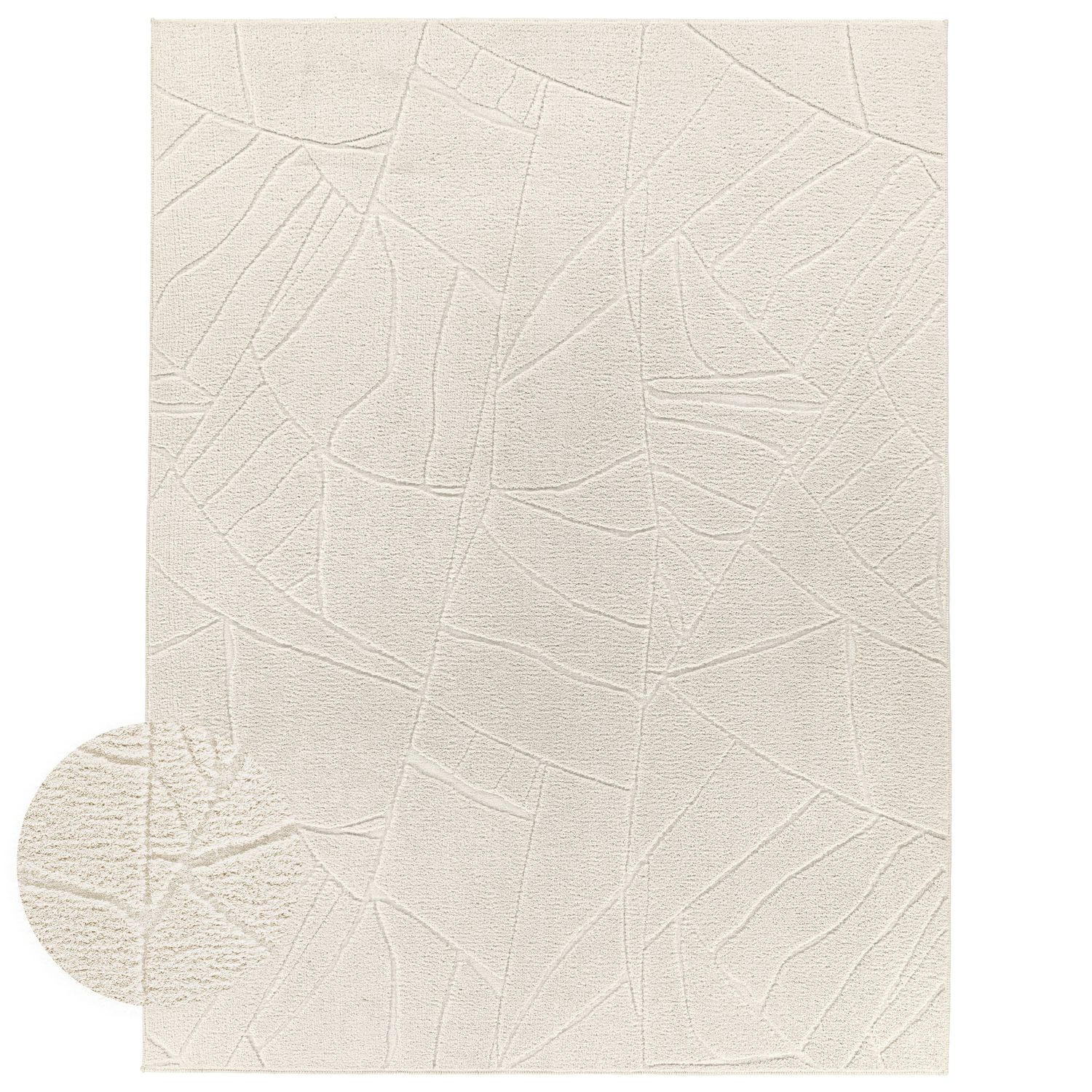 HOCHFLORTEPPICH Creme 120 x 160 cm - Creme, Kunststoff (120/160cm) - TT Home