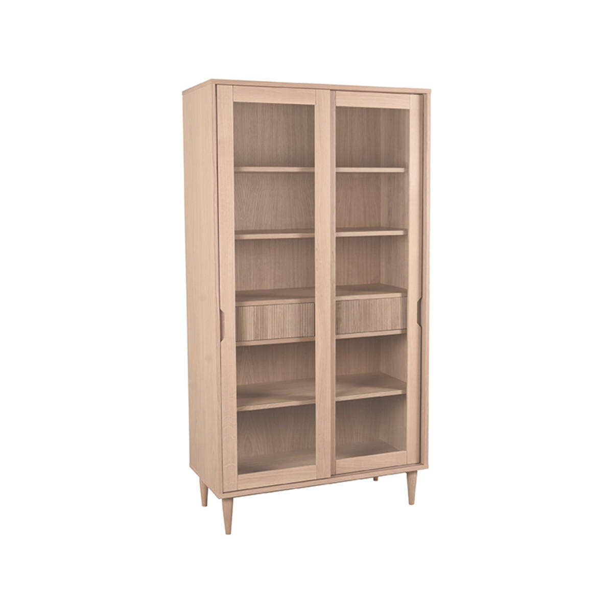 SCHRANK Jule Beige 49/100/180 cm - Beige, Holz (100/180/49cm) - LABEL51