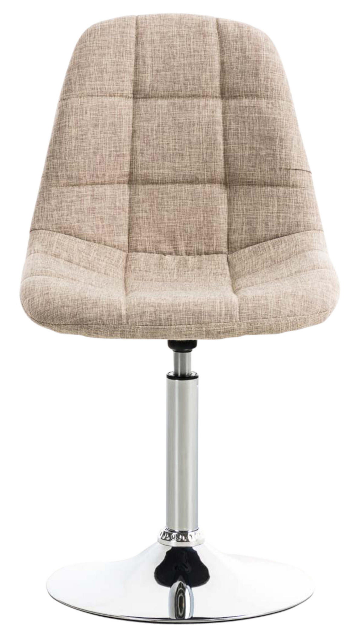 DREHSTUHL 2er Set Stoff creme - Chromfarben/Creme, Textil/Metall (48/84/52cm) - CLP