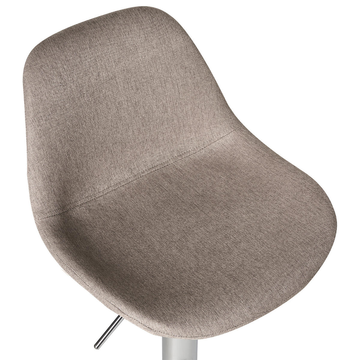 BARHOCKER 2er-Set Stoff drehbar Taupe Kahla - Taupe, Textil (39/80/42cm) - Beliani
