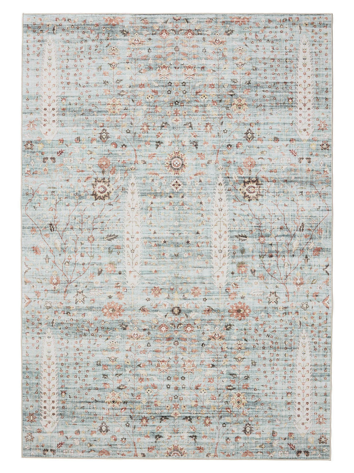 VINTAGE-TEPPICH George waschbar 300x400 cm - Türkis, Kunststoff (300/400cm) - benuta