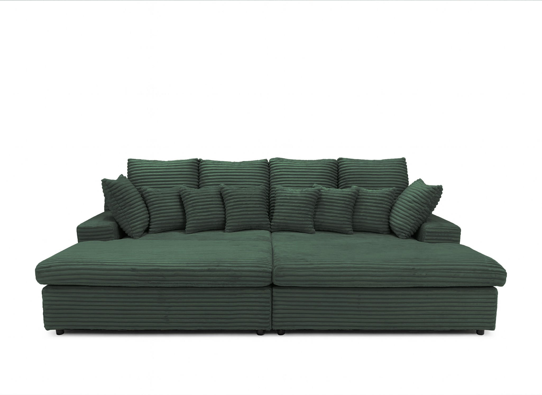 SOFA Arosa - Dunkelgrün, Holzwerkstoff/Textil (286/103/170cm) - Fun Möbel