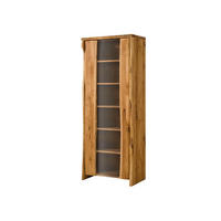 VITRINE Wildeiche 81x45x204 natur geölt PURE OAK #107 - Braun, Holz (81/204/45cm) - Massivmoebel24