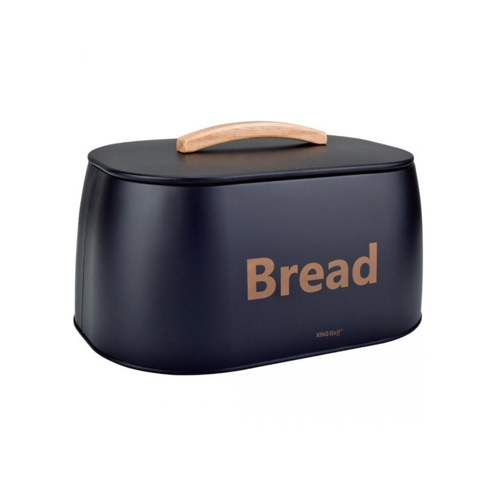 BROTKASTEN Graphit 34/24/18.5 cm 63010 - Graphitfarben, Metall (24/18.5/34cm) - Kinghoff 