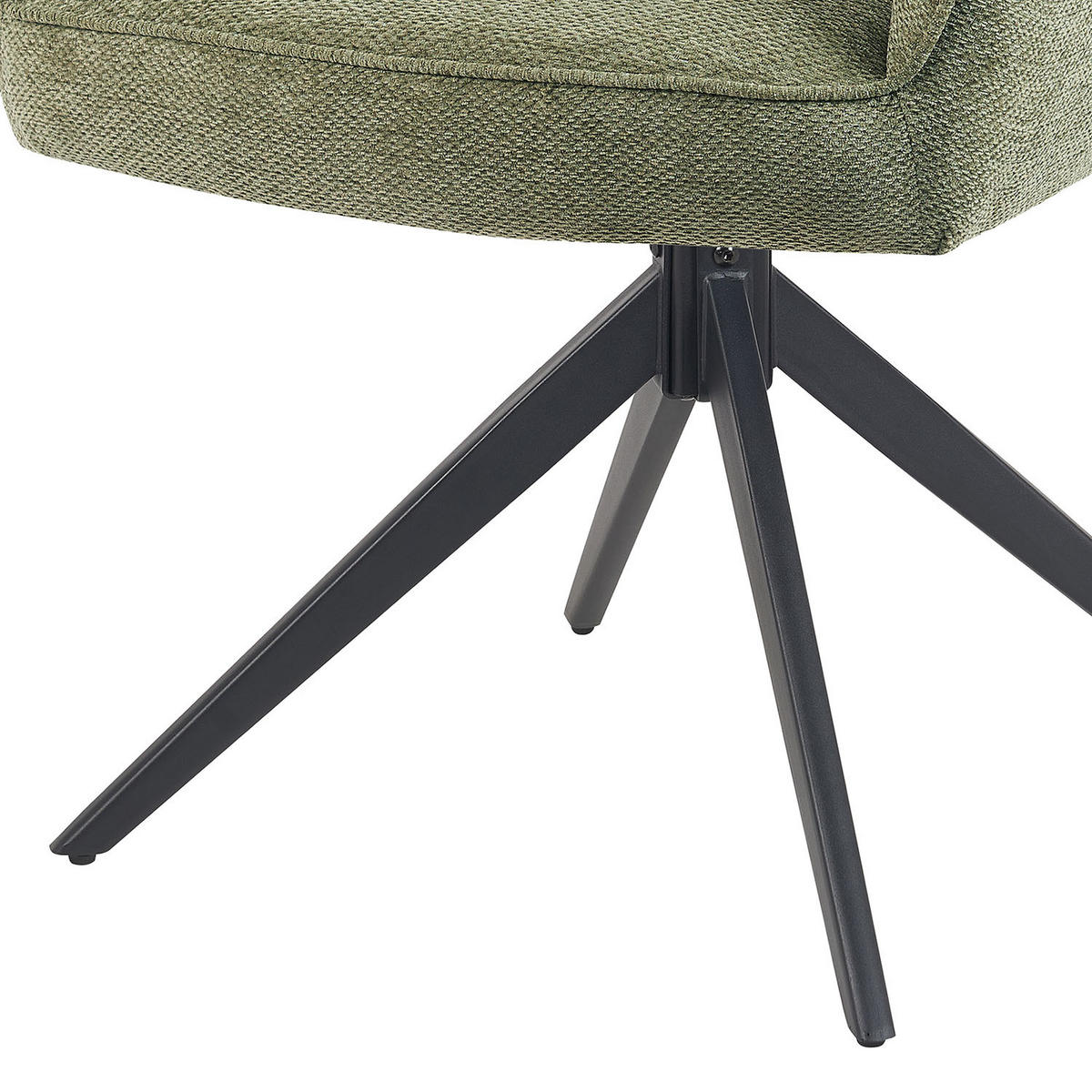 DREHSTUHL Mika-Nils - Schwarz/Grün, Textil/Metall (60/87/65cm) - DUBI Möbel