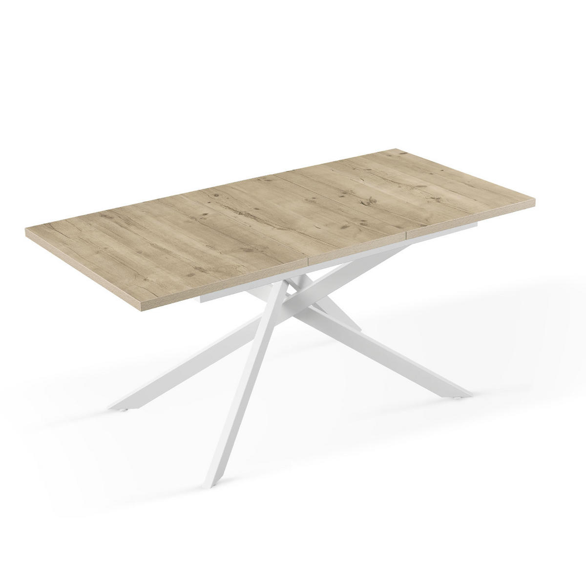 ESSTISCH BEA 120-160/80/76 cm Sandeiche - Sandfarben, Holz (80/120/76cm) - B&D Home