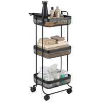 ROLLWAGEN, schwarz, Metall - Schwarz, Metall (24.5/7.5/24.5cm) - eluno