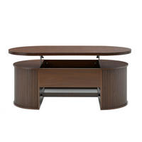 KONFERENČNÝ stolík 110/55,5/40 cm, MDF, orech, výškovo nastaviteľný - prírodná farba, kompozitné drevo (110/55.5/40cm) - BEAOK
