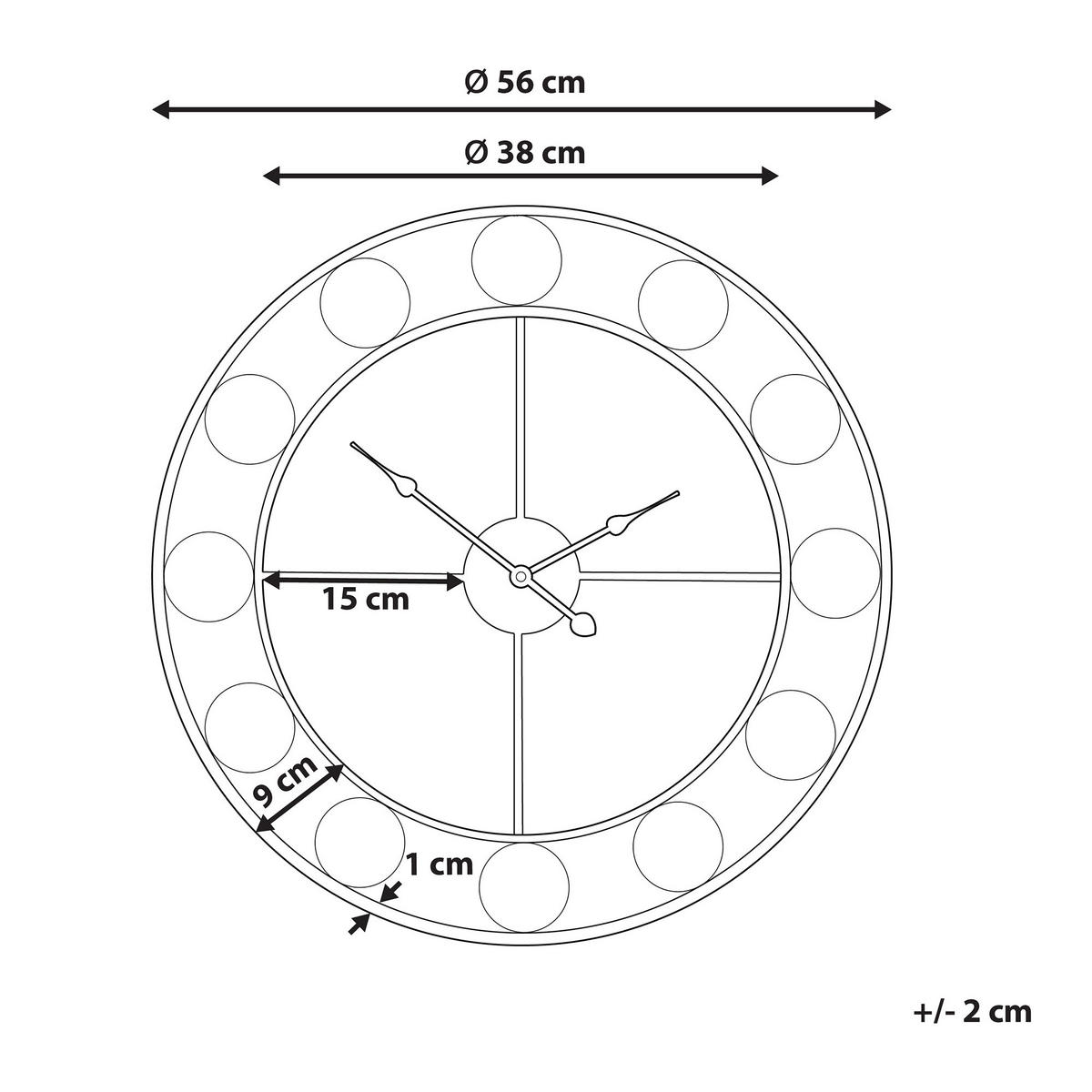 WANDUHR Metall bunt Reiden - Multicolor, Metall (56/56/5cm) - Beliani
