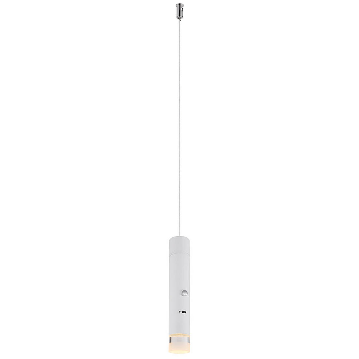 PENDELLEUCHTE PELO, Metall, Weiß, LED, 2er Set - Weiß, Metall (3.8/3.8/120cm) - Globo Lighting